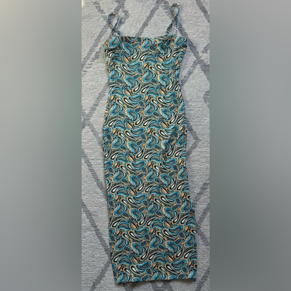 Heart Hips Blue and Black Swirl Pencil Skirt